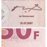 Rép. Démocr. du Congo - Pick 97a_1 - 50 francs - Série KA Y - 31/07/2007 - Etat : NEUF