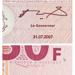 Rép. Démocr. du Congo - Pick 97a_1 - 50 francs - Série KB D - 31/07/2007 - Etat : NEUF