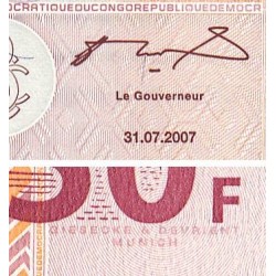 Rép. Démocr. du Congo - Pick 97a_1 - 50 francs - Série KC Q - 31/07/2007 - Etat : NEUF