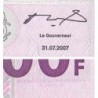 Rép. Démocr. du Congo - Pick 99a - 200 francs - Série N W - 31/07/2007 - Etat : NEUF