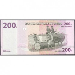 Rép. Démocr. du Congo - Pick 99a_2 - 200 francs - Série NA M - 31/07/2007 - Etat : NEUF