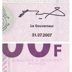 Rép. Démocr. du Congo - Pick 99a_2 - 200 francs - Série NA M - 31/07/2007 - Etat : NEUF