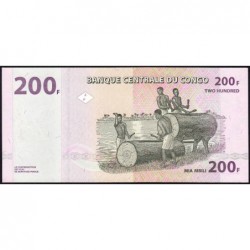 Rép. Démocr. du Congo - Pick 99a - 200 francs - Série NA N - 31/07/2007 - Etat : NEUF