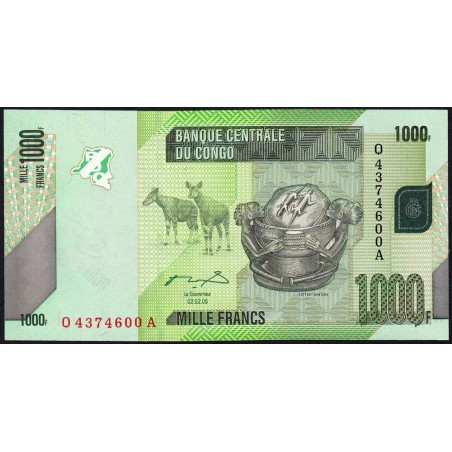 Rép. Démocr. du Congo - Pick 101a - 1'000 francs - Série Q A - 02/02/2005 - Etat : NEUF