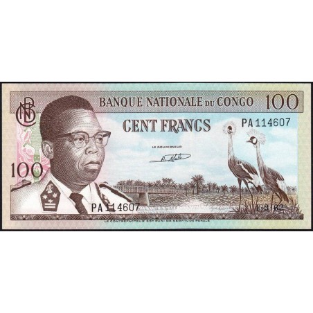 Congo (Kinshasa) - Pick 6a - 100 francs - Série PA - 01/03/1962 -  Etat : pr.NEUF