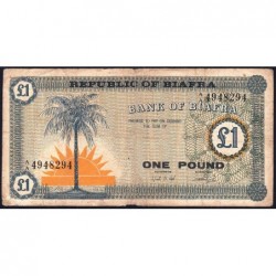 Biafra - Pick 2 - 1 pound - Série A/A - 1968 - Etat : TB-