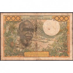 Côte d'Ivoire - Pick 103Ae - 1'000 francs - Série F.61 - Sans date (1967) - Etat : TB-