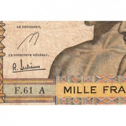 Côte d'Ivoire - Pick 103Ae - 1'000 francs - Série F.61 - Sans date (1967) - Etat : TB-
