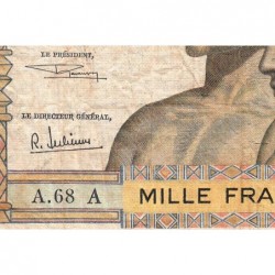 Côte d'Ivoire - Pick 103Af - 1'000 francs - Série A.68 - Sans date (1969) - Etat : B