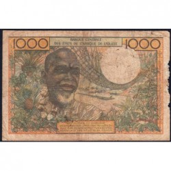 Côte d'Ivoire - Pick 103Af - 1'000 francs - Série E.71 - Sans date (1969) - Etat : B