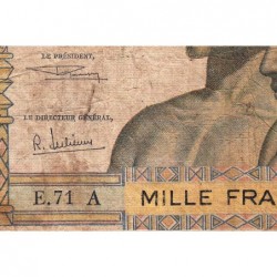 Côte d'Ivoire - Pick 103Af - 1'000 francs - Série E.71 - Sans date (1969) - Etat : B
