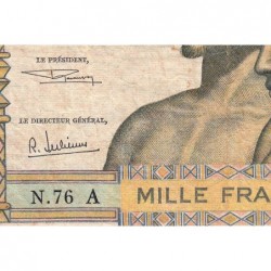 Côte d'Ivoire - Pick 103Ag - 1'000 francs - Série N.76 - Sans date (1970) - Etat : TB-