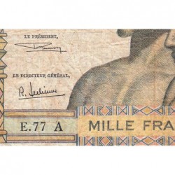 Côte d'Ivoire - Pick 103Ag - 1'000 francs - Série E.77 - Sans date (1970) - Etat : B+