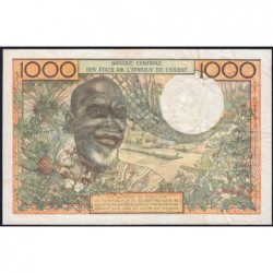 Côte d'Ivoire - Pick 103Ag - 1'000 francs - Série V.80 - Sans date (1970) - Etat : TB+