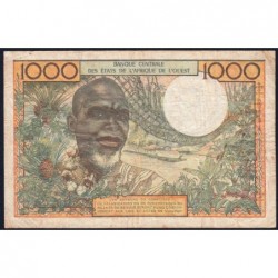 Côte d'Ivoire - Pick 103Ag - 1'000 francs - Série Z.80 - Sans date (1970) - Etat : TB