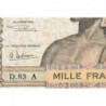 Côte d'Ivoire - Pick 103Ag - 1'000 francs - Série D.83 - Sans date (1970) - Etat : TB-