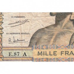 Côte d'Ivoire - Pick 103Ah - 1'000 francs - Série E.87 - Sans date (1971) - Etat : B+