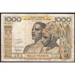 Côte d'Ivoire - Pick 103Ah - 1'000 francs - Série Q.96 - Sans date (1971) - Etat : TB-