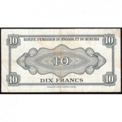 Burundi - Pick 2 - 10 francs - Série P - 05/10/1960 (1964) - Etat : TTB