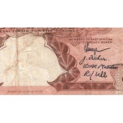 Afrique Orientale Britannique - Pick 37 - 5 shillings - Série D3 - 1958 - Etat : TB-