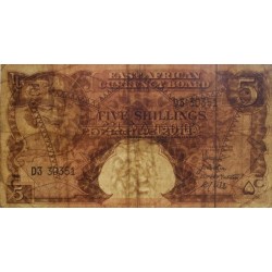 Afrique Orientale Britannique - Pick 37 - 5 shillings - Série D3 - 1958 - Etat : TB-