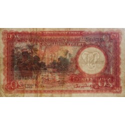 Afrique Occidentale Britannique - Pick 10_1 - 20 shillings - Série B/W - 31/03/1953 - Etat : TB+