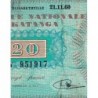 Katanga - Pick 6a - 20 francs - 21/11/1960 - Série FY - Etat : TB