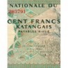 Katanga - Pick 12a_1 - 100 francs - 18/05/1962 - Série AC - Etat : TB