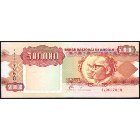 Angola - Pick 134 - 500'000 kwanzas - Série JV - 04/02/1991 - Etat : NEUF
