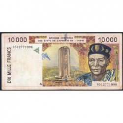 Côte d'Ivoire - Pick 114Ac - 10'000 francs - 1995 - Etat : TB+