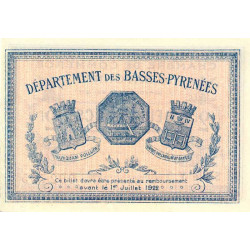 Bayonne - Pirot 21-49 - 2 francs - Série Y - 19/05/1917 - Etat : SPL