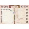 Côte d'Ivoire - Pick 114Af - 10'000 francs - 1998 - Etat : TB-