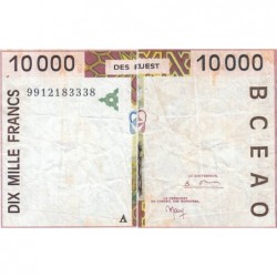 Côte d'Ivoire - Pick 114Ah - 10'000 francs - 1999 - Etat : TB-