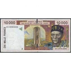 Côte d'Ivoire - Pick 114Aj - 10'000 francs - 2001 - Etat : TB+