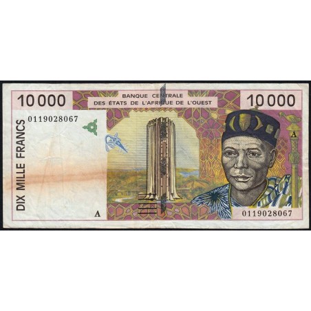 Côte d'Ivoire - Pick 114Aj - 10'000 francs - 2001 - Etat : TB-