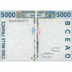 Côte d'Ivoire - Pick 113Aa - 5'000 francs - 1992 - Etat : TB-