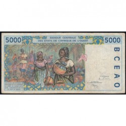 Côte d'Ivoire - Pick 113Ai - 5'000 francs - 1999 - Etat : TB+
