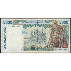 Côte d'Ivoire - Pick 113Ai - 5'000 francs - 1999 - Etat : TB