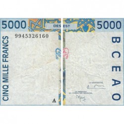 Côte d'Ivoire - Pick 113Ai - 5'000 francs - 1999 - Etat : TB