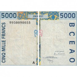 Côte d'Ivoire - Pick 113Ai - 5'000 francs - 1999 - Etat : TB