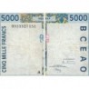 Côte d'Ivoire - Pick 113Ai - 5'000 francs - 1999 - Etat : TB-