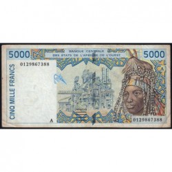 Côte d'Ivoire - Pick 113Ak - 5'000 francs - 2001 - Etat : TB