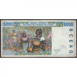 Côte d'Ivoire - Pick 113Ak - 5'000 francs - 2001 - Etat : TB