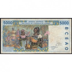 Côte d'Ivoire - Pick 113Ak - 5'000 francs - 2001 - Etat : TB-