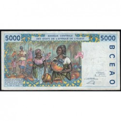 Côte d'Ivoire - Pick 113Al - 5'000 francs - 2002 - Etat : TTB