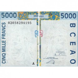 Côte d'Ivoire - Pick 113Al - 5'000 francs - 2002 - Etat : TTB