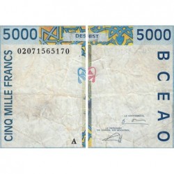 Côte d'Ivoire - Pick 113Al - 5'000 francs - 2002 - Etat : TB-