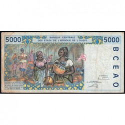 Côte d'Ivoire - Pick 113Al - 5'000 francs - 2002 - Etat : TB