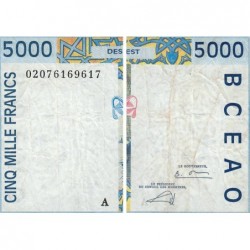 Côte d'Ivoire - Pick 113Al - 5'000 francs - 2002 - Etat : TB