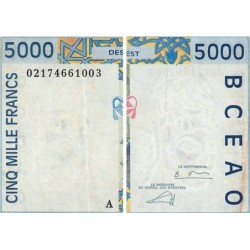 Côte d'Ivoire - Pick 113Al - 5'000 francs - 2002 - Etat : TB+